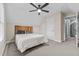 Cozy bedroom with a wood-accent headboard and an adjoining door at 14 Donnibrook, Fuquay Varina, NC 27526