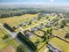 Overhead shot of a community with a mix of homes, fields, and wooded areas, offering a serene living environment at 174 Tafton Dr, Wendell, NC 27591