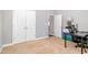Home office featuring two closets, neutral paint, and carpeted floor at 174 Tafton Dr, Wendell, NC 27591