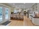 Open kitchen with stainless steel appliances, a breakfast bar with seating, and ample counter space at 207 Old Forest Creek Dr, Chapel Hill, NC 27514