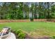 Large, fenced backyard with a swing set, offering ample space for recreation and relaxation at 22 Chapman Ct, Wendell, NC 27591