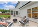 Relaxing patio with comfortable seating around a fire pit, perfect for outdoor gatherings and entertainment at 22 Chapman Ct, Wendell, NC 27591