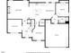 Detailed first floor plan showing layout of rooms with measurements and features at 2207 Wimberly Woods Dr, Sanford, NC 27330