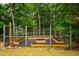Backyard features raised garden beds, perfect for cultivating your own produce at 303 Laurens Way, Chapel Hill, NC 27516