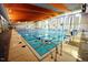 Indoor pool with multiple lanes for swimming and aquatic activities at the community center at 303 Laurens Way, Chapel Hill, NC 27516