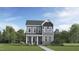 Charming two-story home with stone accents and a welcoming covered front porch at 312 Canyon Spring Trl, Wake Forest, NC 27587