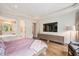 Spacious main bedroom featuring an ensuite bathroom and walk-in closet, perfect for comfort and organization at 3601 Nightfall Ct, Raleigh, NC 27607