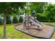 Neighborhood playground with slides, and a shaded seating area at 3913 Massey Pointe Ct, Raleigh, NC 27616