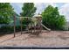 Community playground featuring a climbing structure, slide, and monkey bars; perfect for and families at 3913 Massey Pointe Ct, Raleigh, NC 27616