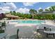Community swimming pool with lounge chairs and umbrellas; perfect for recreation and relaxation at 3913 Massey Pointe Ct, Raleigh, NC 27616