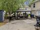 Spacious backyard with a gazebo featuring an outdoor dining set and seating area at 4104 Panther Creek Pkwy, Durham, NC 27704
