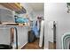 Organized walk-in closet featuring wire shelving and ample space for clothes and storage at 4104 Panther Creek Pkwy, Durham, NC 27704
