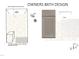 Rendering of primary bathroom design showcasing modern fixtures, cabinetry, and elegant tile selections at 45 Little Gem Ln, Fuquay Varina, NC 27526