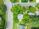 Aerial view showcases the house and surrounding neighborhood street at 4500 Lancashire Dr, Raleigh, NC 27613