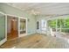 Screened-in porch featuring views of the backyard at 4500 Lancashire Dr, Raleigh, NC 27613