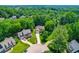An aerial view of a home nestled in a lush, green neighborhood at 509 Fish Pond Ct, Rolesville, NC 27571