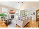 Spacious living room featuring a fireplace and open floor plan at 509 Fish Pond Ct, Rolesville, NC 27571