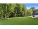 Picture of green, level backyard with a wooded lot in the back at 525 Allesandra Dr, Clayton, NC 27527