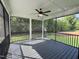 Covered Patio with ceiling fan overlooking backyard at 525 Allesandra Dr, Clayton, NC 27527