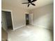 Bedroom featuring neutral walls, a ceiling fan, and a closet, ready for your personal design at 60 Stream View Way, Spring Hope, NC 27882