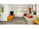 Comfortable living room with a sofa, TV, and modern decor at 601 Longfellow St, Fuquay Varina, NC 27526