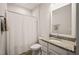 Bathroom with a shower and tub combo, granite countertop, and white vanity at 672 Millers Mark Ave, Wake Forest, NC 27587