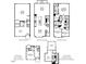 Detailed floor plan showcasing the layout of this four-story townhome, including the garage and rooftop terrace at 681 Bandon Aly, Cary, NC 27513