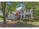 Charming two-story home featuring a well-maintained lawn and a classic design with red shutters at 8504 Delavan Cir, Raleigh, NC 27613