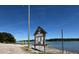 Flemington Landing sign near a dock and lake at 96 Holly Cir, Henderson, NC 27537