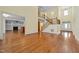 Grand foyer with staircase, hardwood floors and ample natural light at 1010 Mill Pointe Way, Elon, NC 27244