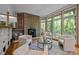 Cozy living room featuring a fireplace and lots of natural light at 106 Mill Rock Ct, Carrboro, NC 27510