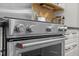 Stainless steel stove with professional knobs and oven, perfect for cooking enthusiasts at 1112 Blenheim Dr, Raleigh, NC 27612
