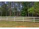 White wooden fence bordering a grassy yard at 117 Carolina Forest Rd, Chapel Hill, NC 27516