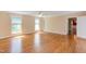 Bright, spacious living room with hardwood floors and natural light at 117 Carolina Forest Rd, Chapel Hill, NC 27516