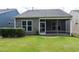 Green backyard featuring a screened porch and neutral colored siding on home at 118 Rosedale Creek Dr, Durham, NC 27703