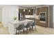 Modern kitchen with stainless steel appliances, granite countertops, and island seating at 2010 Kapalua Way # 192, Durham, NC 27703