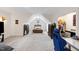 Spacious bedroom with vaulted ceilings, plush carpet, and a walk-in closet at 211 Education Dr, Spring Lake, NC 28390