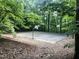 An outdoor basketball court surrounded by lush trees, inviting recreation and leisure at 305 Burkwood Ln, Raleigh, NC 27609
