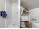 Bathroom with a stand-up shower and toilet at 313 Colleton Rd, Raleigh, NC 27610