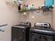 A convenient laundry room featuring a washer and dryer set at 3507 Portico Ln, Durham, NC 27703