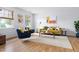 Bright and airy living room featuring stylish furniture and decor with natural light at 3634 Ranbir Dr, Durham, NC 27713