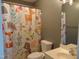 Bathroom featuring a shower/tub combination with a colorful shower curtain at 3803 Ridgewood Dr, Franklinton, NC 27525