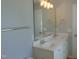 Bright bathroom boasting double sinks, great lighting and a large mirror, perfect for everyday routines at 3803 Ridgewood Dr, Franklinton, NC 27525