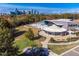 Aerial shot of John Chavis Memorial Park with the Raleigh skyline in the background at 409 E Lee St, Raleigh, NC 27601