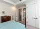 Bedroom featuring neutral walls and white trim, offering a serene and inviting atmosphere at 4104 Bankshire Ln, Raleigh, NC 27603