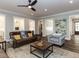 Beautiful living room with lots of natural light, recessed lighting and an open floor plan at 4104 Bankshire Ln, Raleigh, NC 27603