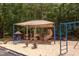 A colorful community playground shaded from the sun with various play structures for children to enjoy at 520 Brittany Bay W, Raleigh, NC 27614