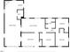 Detailed floorplan of the home highlighting the layout of the bedrooms, bathrooms, kitchen, and living areas at 586 New Hope Church Rd, Apex, NC 27523
