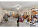 Open-concept living area with access to kitchen at 586 New Hope Church Rd, Apex, NC 27523