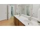 Bathroom features a dual sink vanity with sleek hardware and modern fixtures at 776 Legend Oaks Dr, Chapel Hill, NC 27517